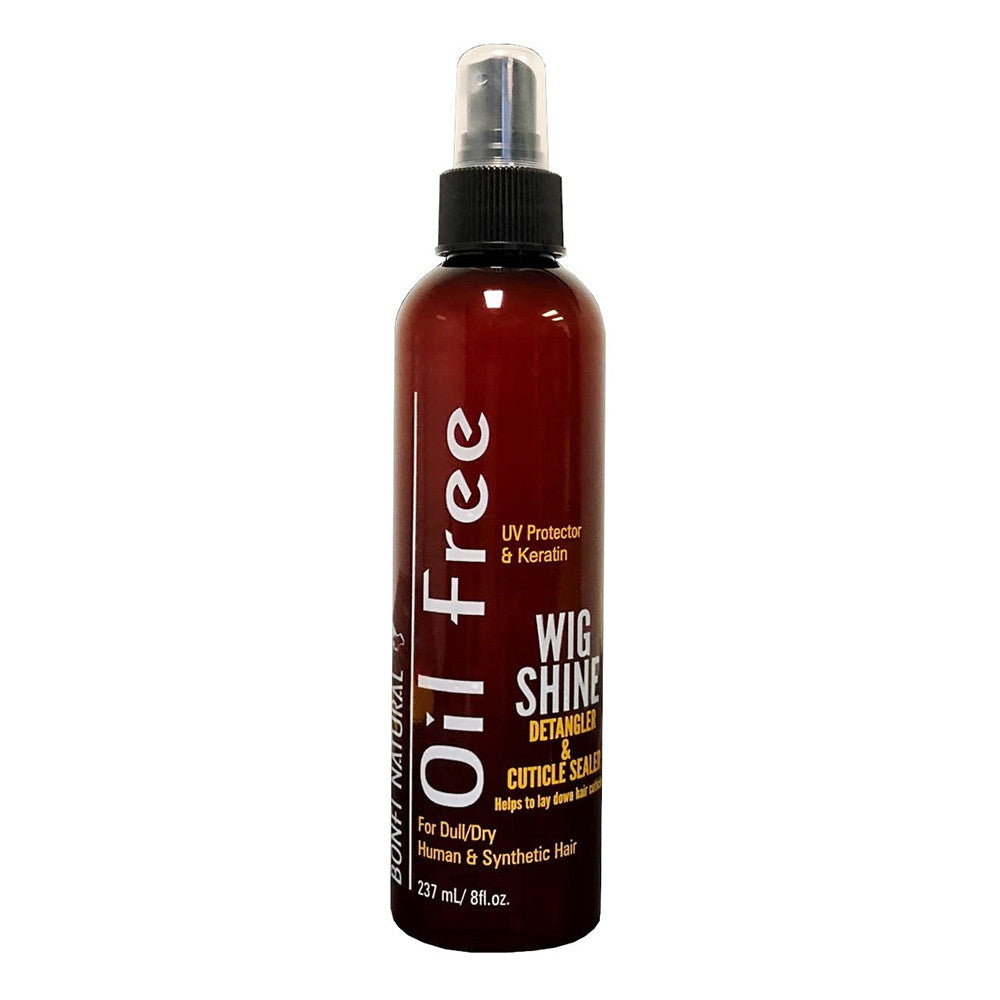 Bonfi Natural Oil Free Wig Shine Detangler and Cuticle Sealer, 8 Oz