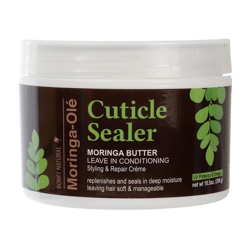 Bonfi Natural Cuticle Sealer Moringa Butter Leave In Conditioning Cream 10.5Oz (298g)