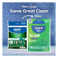 Oral-B Advantage Dental Floss Pick With Scope, Outlast Long Lasting Mint - 75 Ea