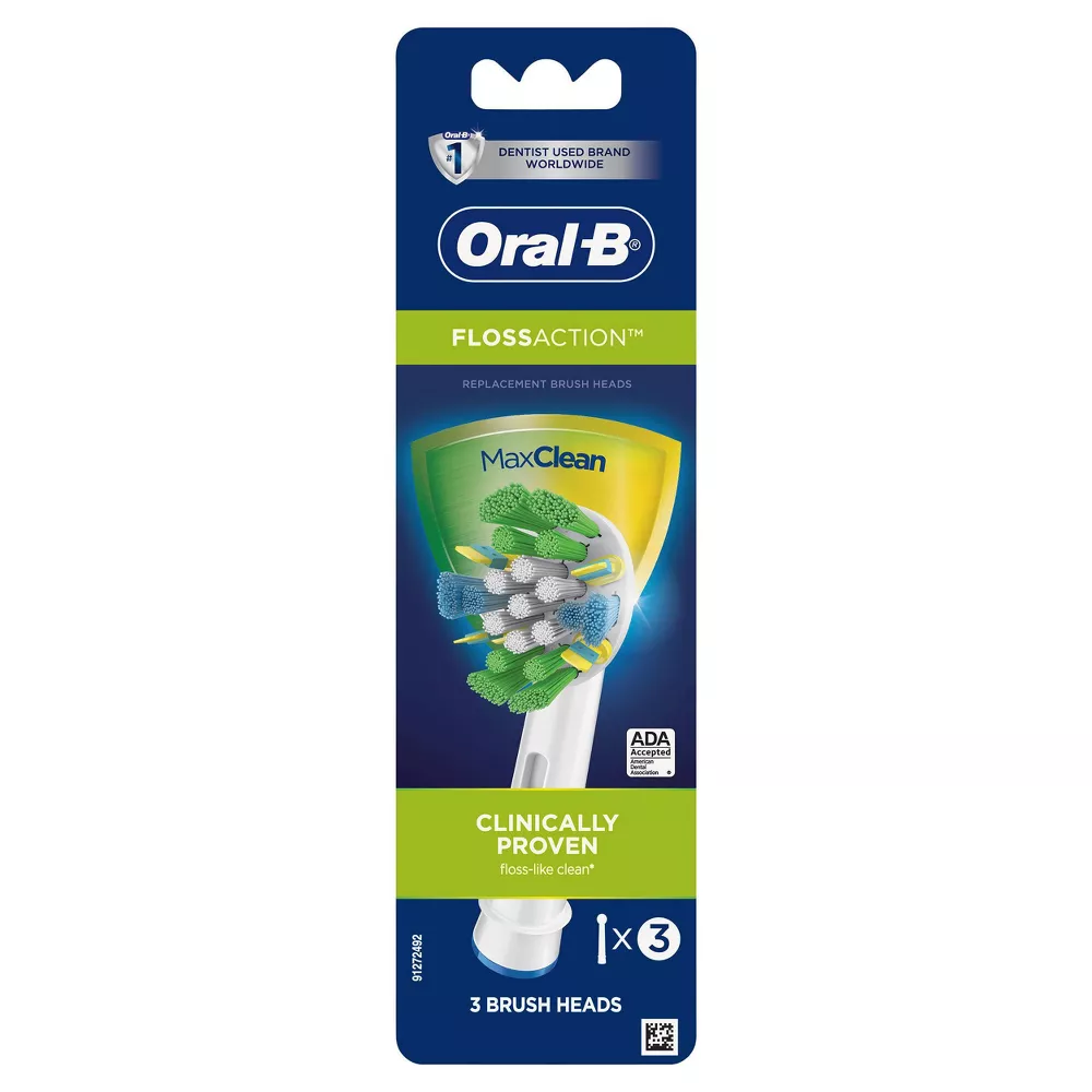 Oral B Triumph Floss Action Toothbrush Head, Model No : Eb25-3 - 3 Ea