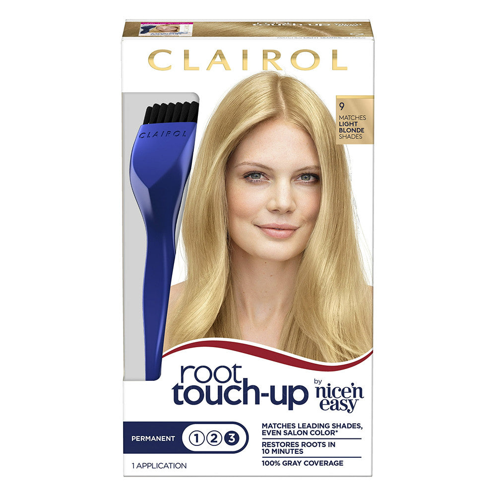 Clairol Root Touch Up Permanent Hair Color Creme, 9 Matches Light Blonde Shades, 1 Ea