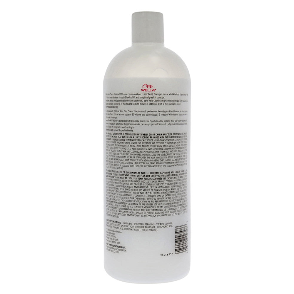Wella Color Charm Creme Developer Hair Color 20 Volume, 32 Oz