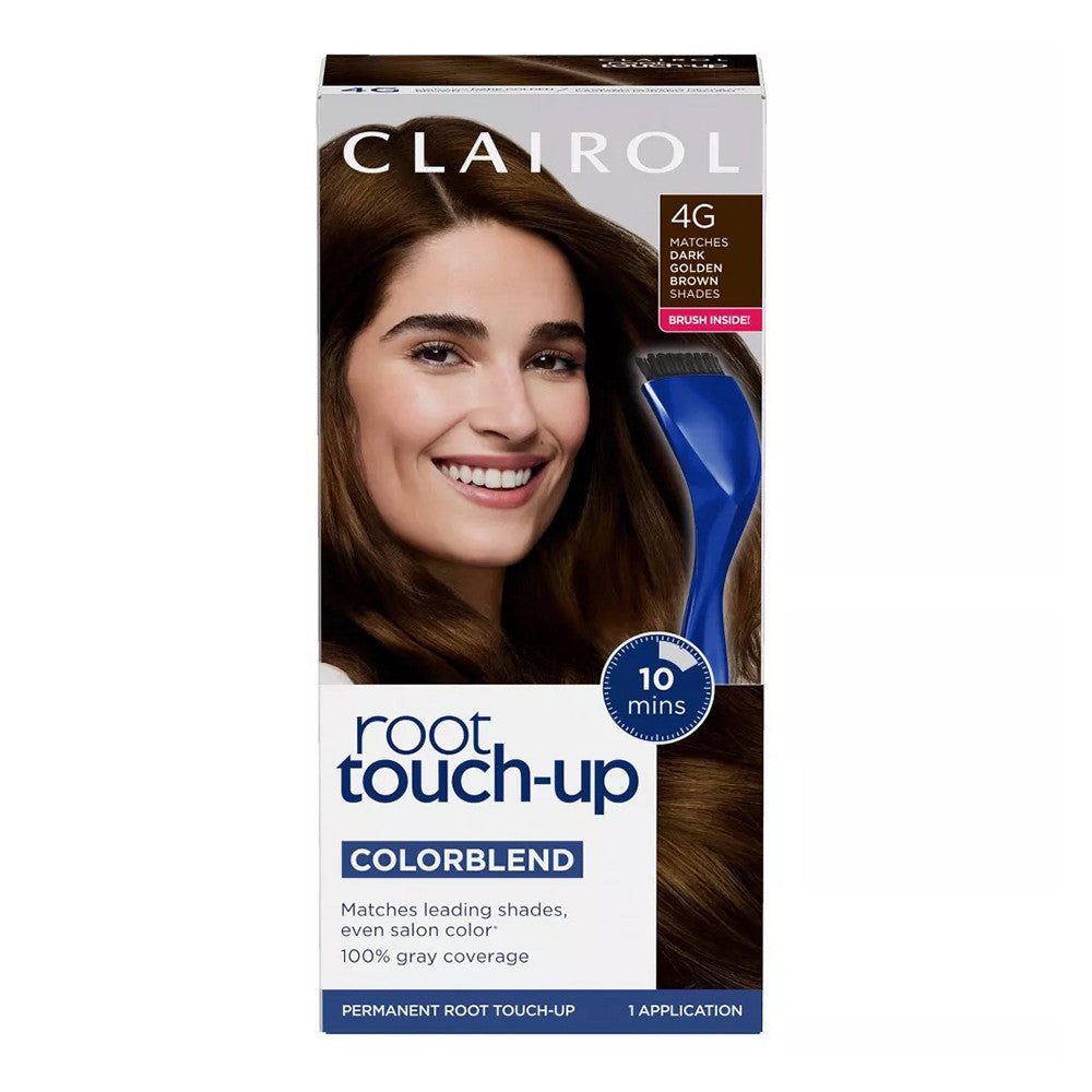 Clairol Root Touch-Up Permanent Hair Color, 4G Dark Golden Brown, 1 ea