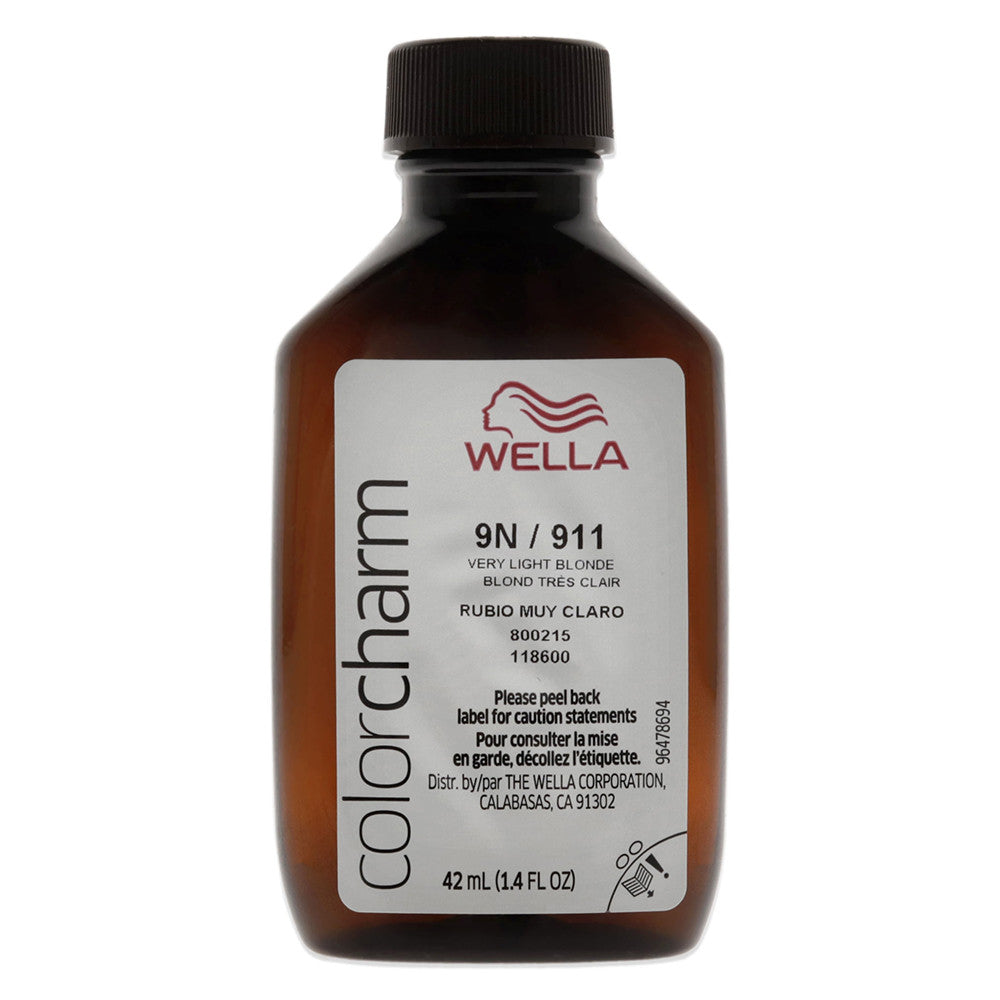Wella Color Charm Permanent Liquid Hair Color 9N by 911 Very Light Blonde Shade, 1.4 Oz