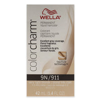 Wella Color Charm Permanent Liquid Hair Color 9N by 911 Very Light Blonde Shade, 1.4 Oz