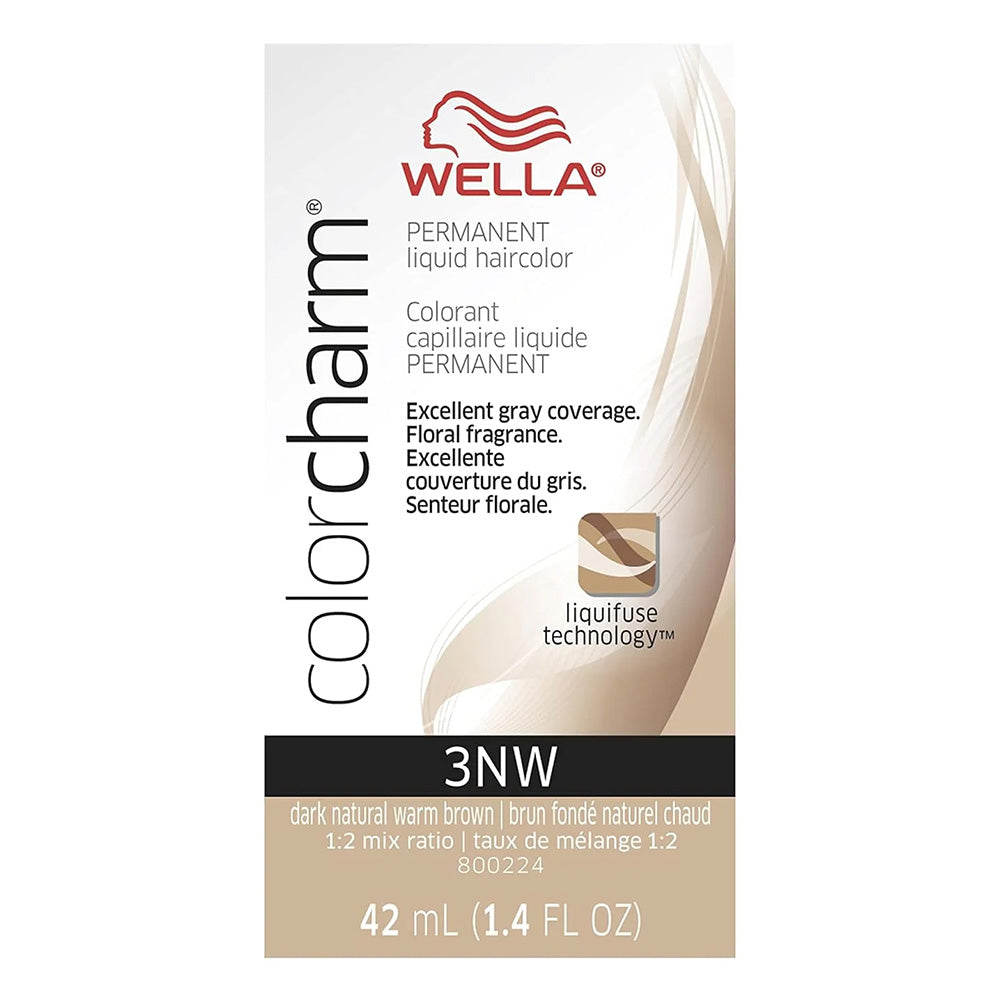 Wella Color Charm Permanent Liquid Hair Color 3NW Dark Natural Warm Brown 1.4Oz (42ml)