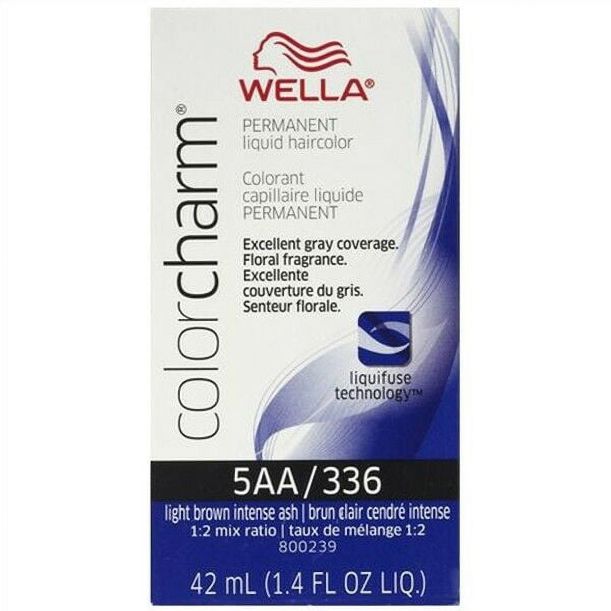 Wella Color Charm Permanent Liquid Hair Color 5AA by 336, Light Brown Intense Ash, 1.4 Oz