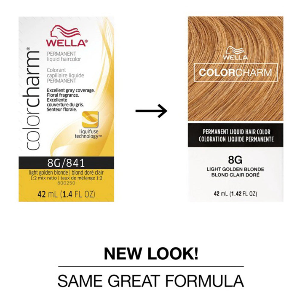 Wella Color Charm Liquid Hair Color, 8G Light Golden Blonde, 1.4 Oz