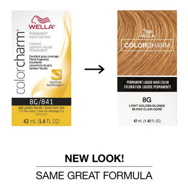 Wella Color Charm Liquid Hair Color, 8G by 841 Light Golden Blonde, 1.4 Oz