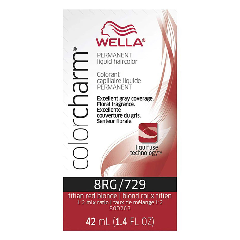 Wella ColorCharm Permanent Liquid Hair Color 8RG Titian Red Blonde 1.4Oz (42ml)
