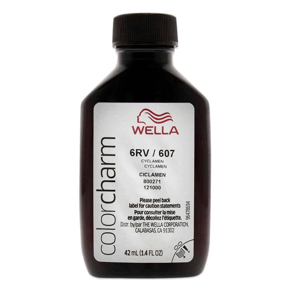 Wella Charm Liquid Permanent Liquid Hair Color Shade 6RV by 607 Cyclamen, 1.4 Oz