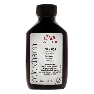 Wella Charm Liquid Permanent Liquid Hair Color Shade 6RV by 607 Cyclamen, 1.4 Oz