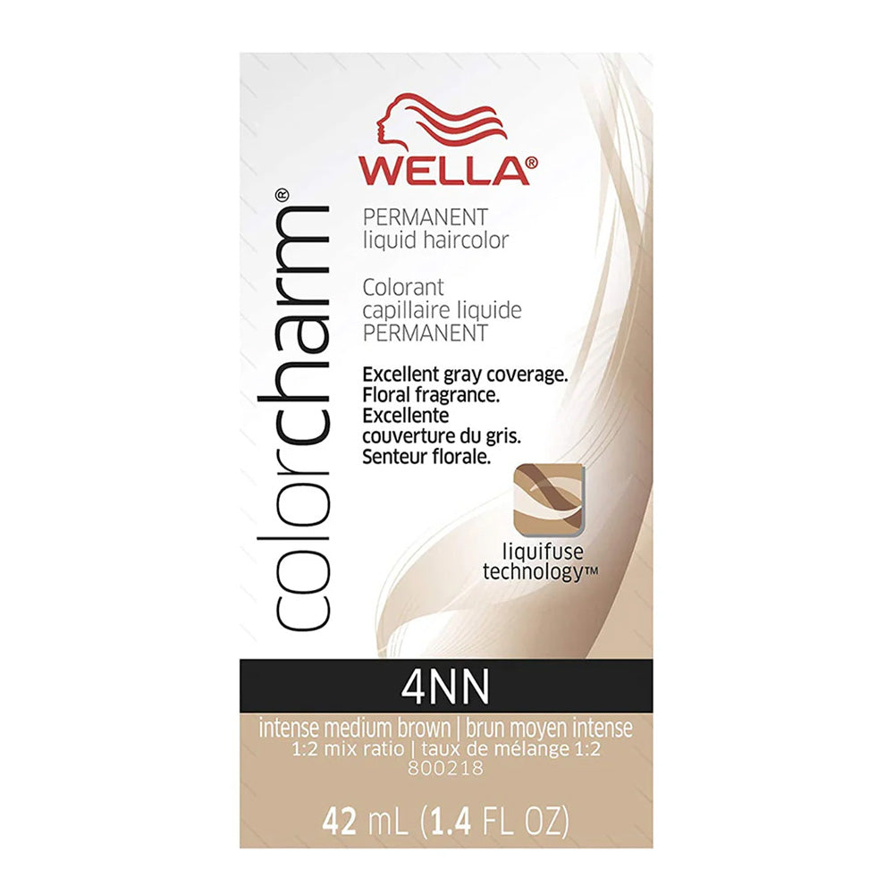 Wella ColorCharm Permanent Liquid Hair Color 4NN/Intense Medium Brown 1.4Oz (42ml)