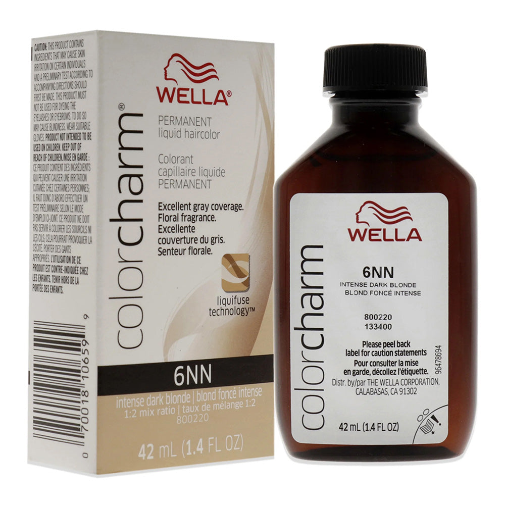 Wella ColorCharm Permanent Liquid Hair Color 6NN Intense Dark Blonde 1.4Oz (42ml)