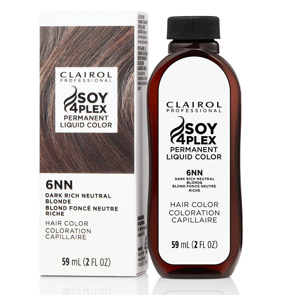 Clairol Professional Soy 4 Plex, 6NN Dark Rich Neutral Blonde Hair Color, 2 Oz