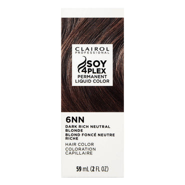 Clairol Professional Soy 4 Plex, 6NN Dark Rich Neutral Blonde Hair Color, 2 Oz