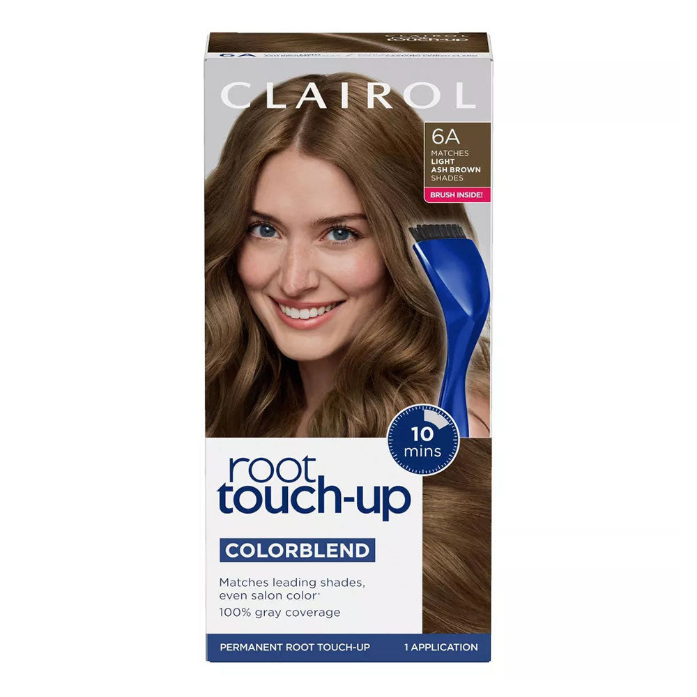 Clairol Root Touch-Up Permanent Hair Color, 6A Light Ash Brown, 1 Kit