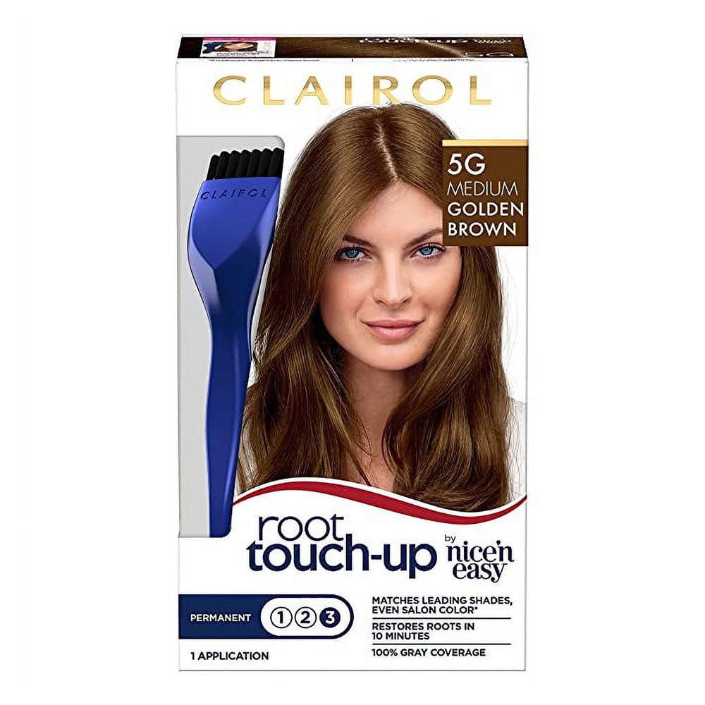 Clairol Nice N Easy Root Touch-Up, Hair Color, Medium Golden Brown #5G - Kit