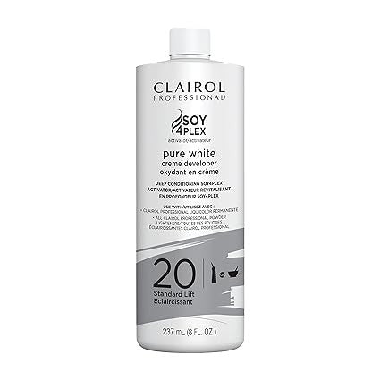 Clairol Professional Clairoxide Pure White 20 Volume Creme Developer, 8 Oz