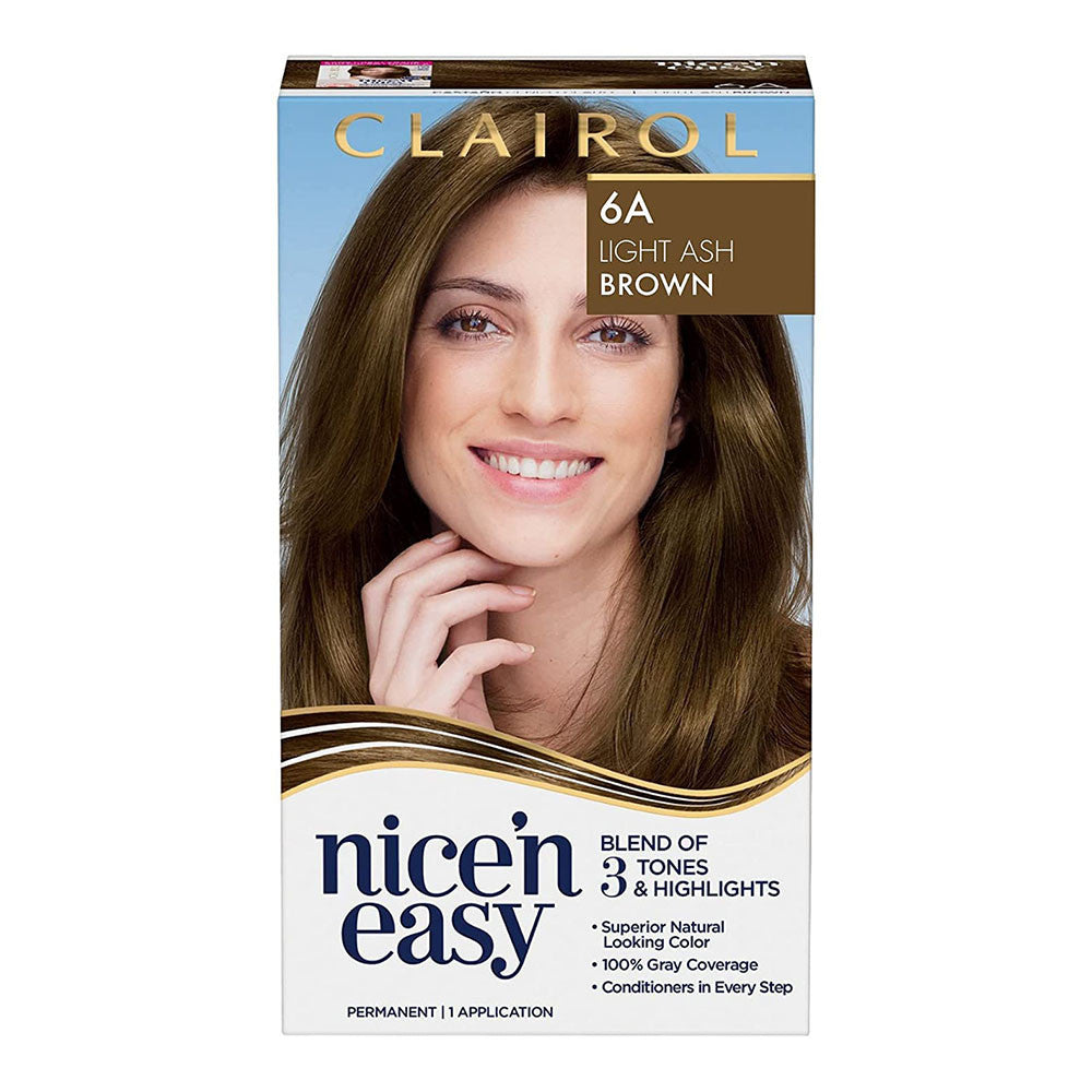 Clairol Nice N Easy Permanent Hair Color 6A Light Ash Brown, 1 Ea