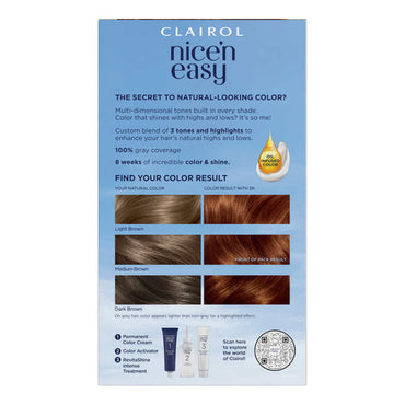 Clairol Nice n Easy Permanent Hair Dye, 5R Medium Auburn Hair Color, 1 Ea
