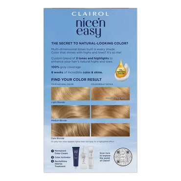 Clairol Nice N Easy Permanent Hair Color 9 Light Blonde, 1 Kit
