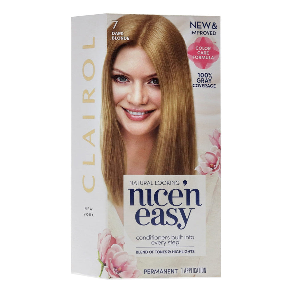 Clairol Nice n Easy Permanent Hair Color, 7 Dark Blonde, 1 Ea