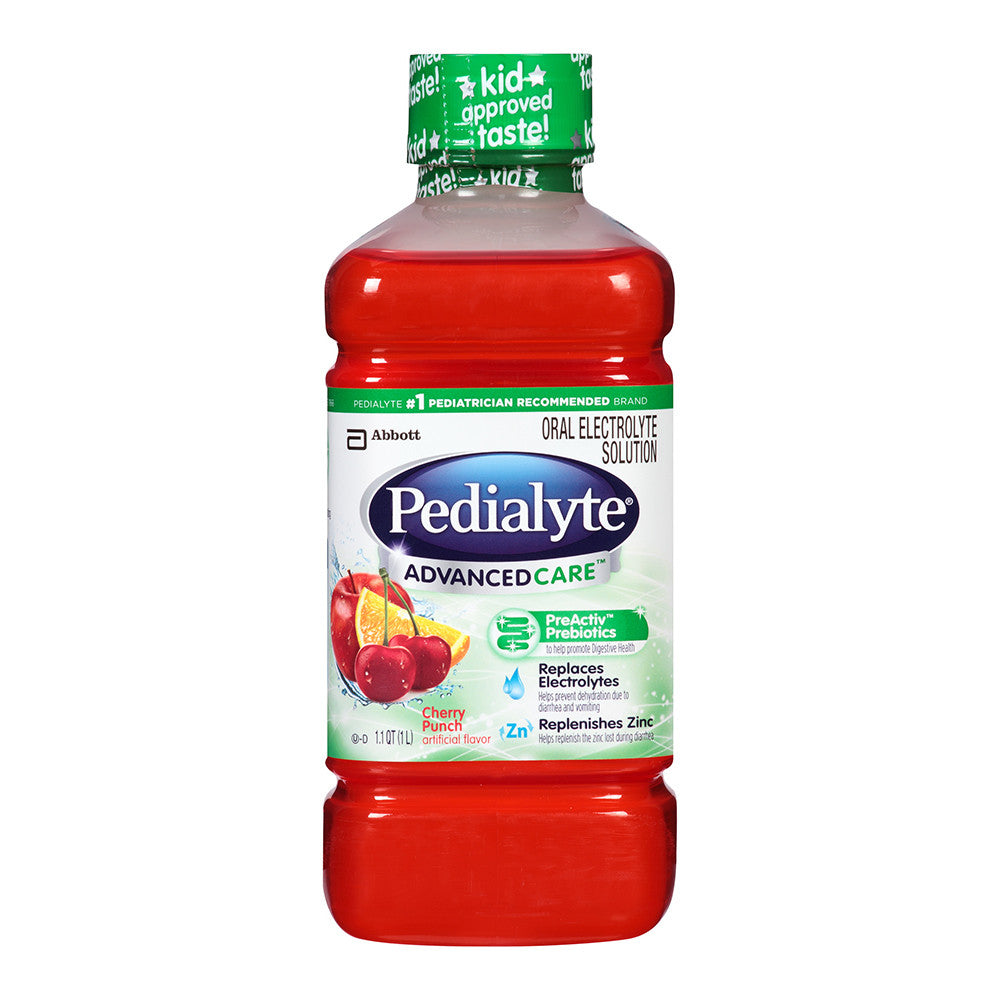 Pedialyte AdvancedCare Electrolyte Solution, Cherry, 1000 Ml