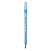 Bic Round Stic Xtra Life Medium Ballpoint Pen, Blue Ink, 10 Ea