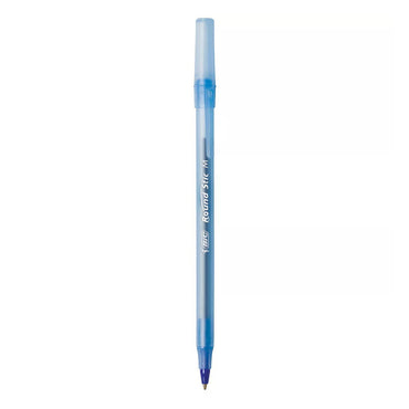 Bic Round Stic Xtra Life Medium Ballpoint Pen, Blue Ink, 10 Ea