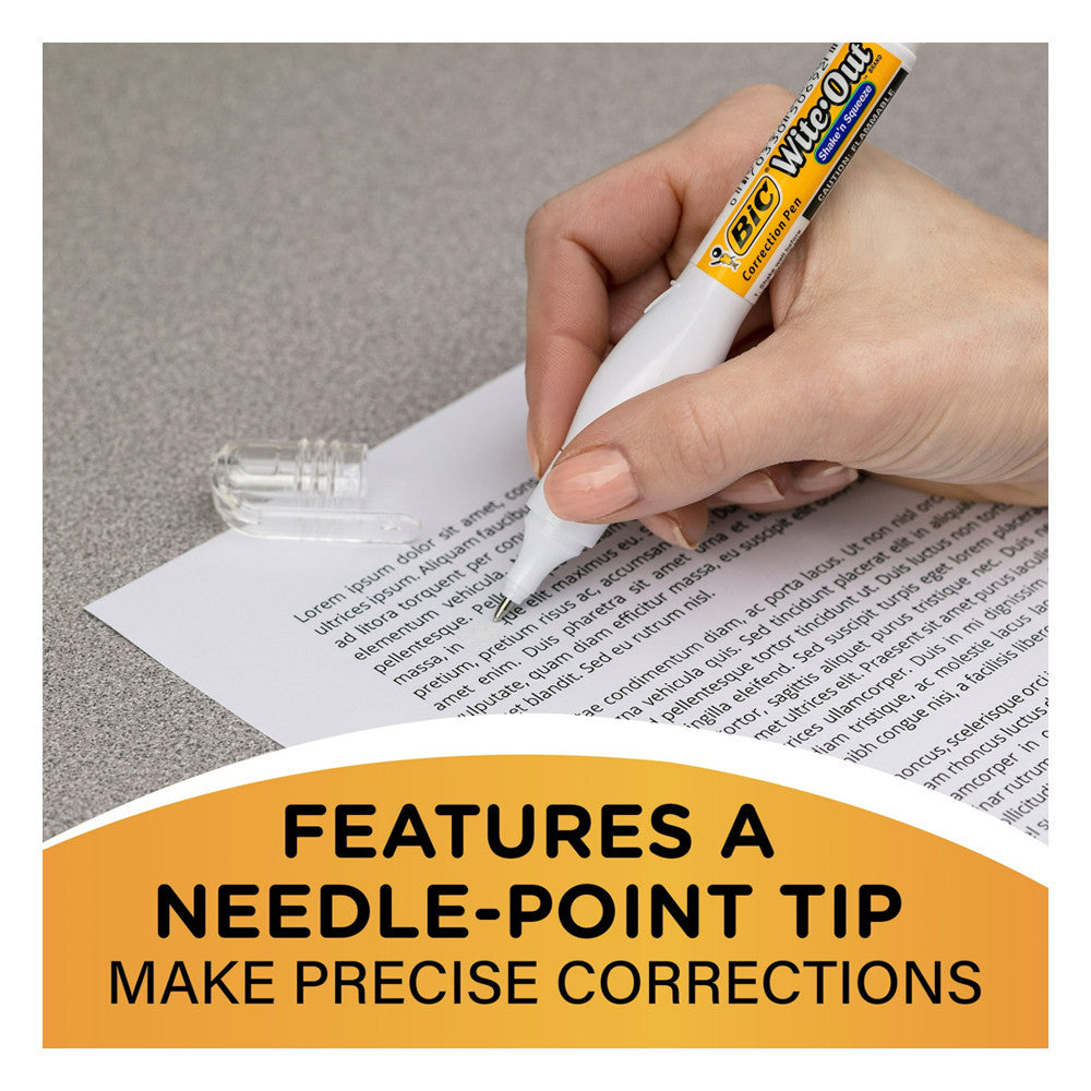 Wite Out Correction Shake N Sqeeze Pen - 6 Pieces