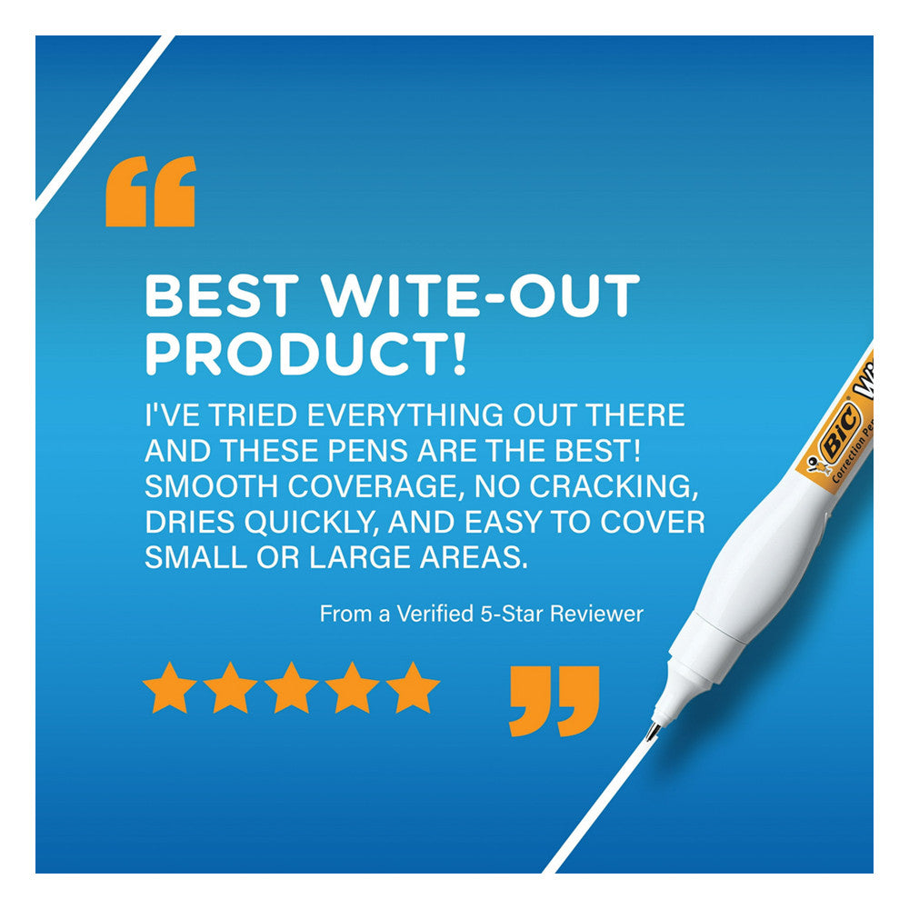 Wite Out Correction Shake N Sqeeze Pen - 6 Pieces