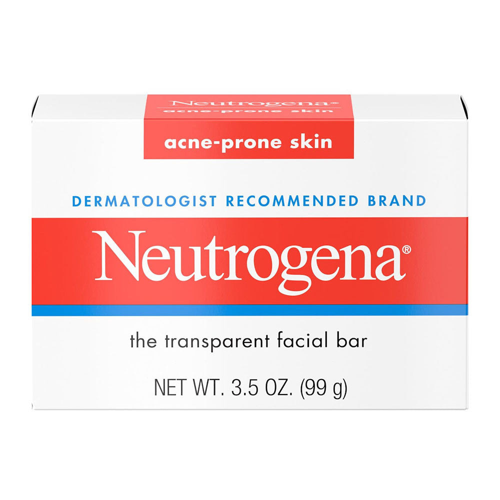 Neutrogena The Transparent Facial Bar Soap With Acne-Prone Skin Formula, 3.5 Oz