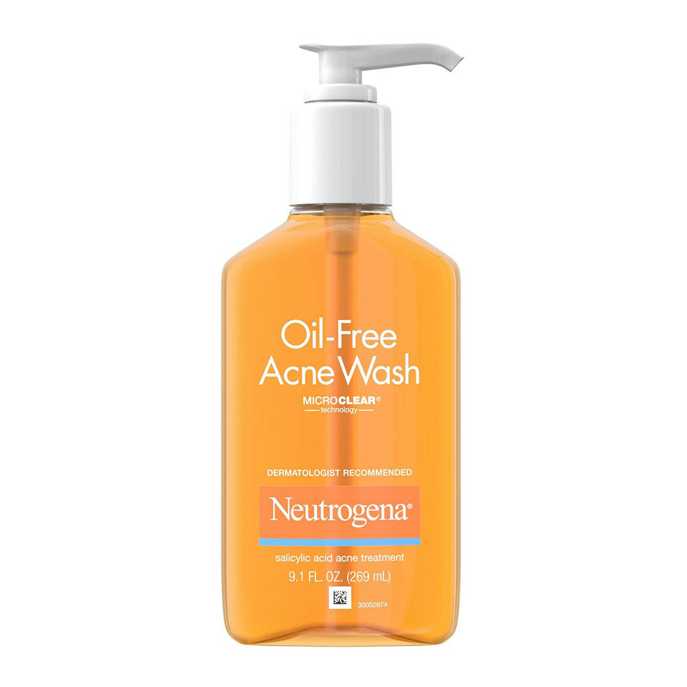 Neutrogena Oil-Free Acne Wash Cleanser Pump Salicylic Acid Acne Treatment, 9.1 Oz