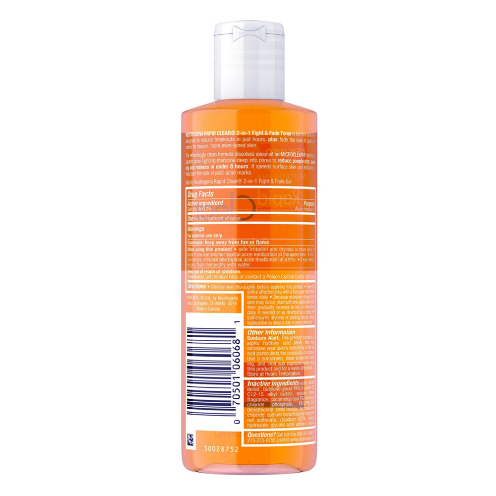 Neutrogena Rapid Clear 2-In-1 Fight And Fade Acne Toner, 8 Oz