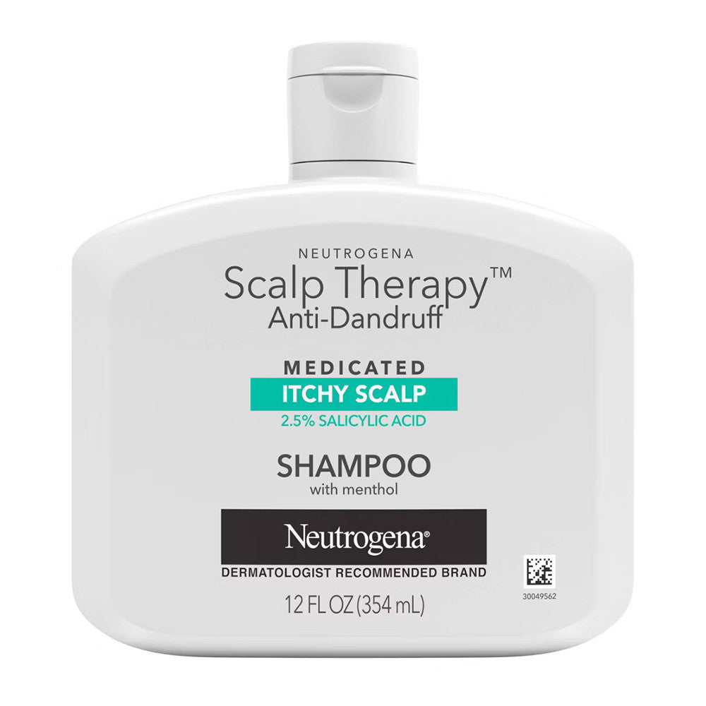 Neutrogena Scalp Therapy Anti Dandruff Medicated Itchy Scalp Shampoo, 12 Oz
