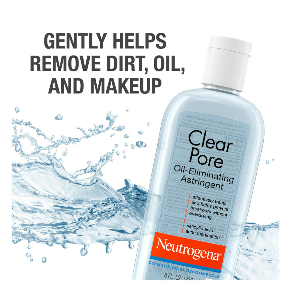 Neutrogena Clear Pore Oil Eliminating Astringent for Face, 8 Oz