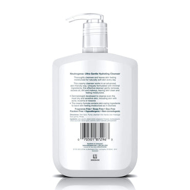 Neutrogena Ultra Gentle Hydrating Cleanser, Creamy Formula, 12 Oz