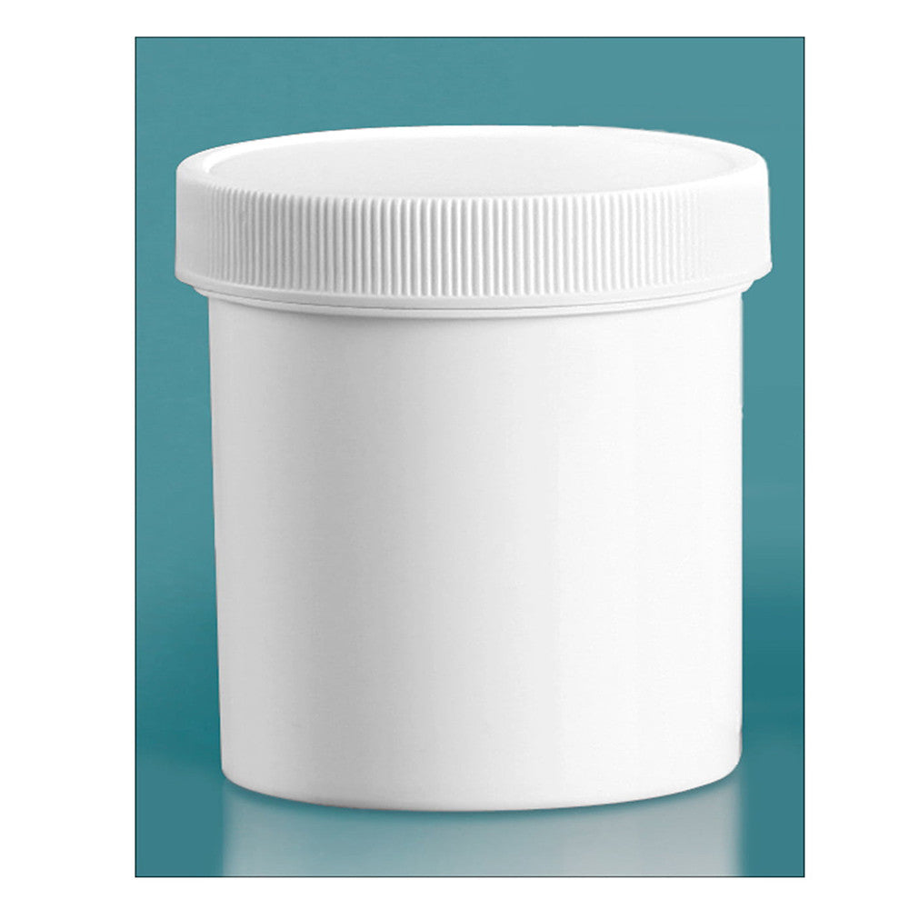 Kerr Ointment Jar Molded White Caps, 1 Oz