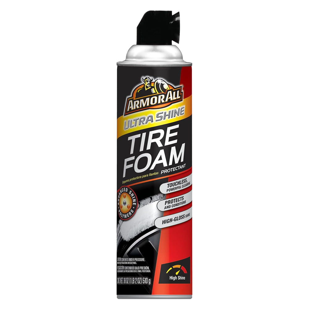 Armor All Ultra Shine Car Tire Foam High Gloss Protectant Foam Cleaner 18Oz (510g)