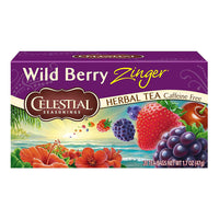 Celestial Seasonings Caffeine Free Wild Berry Zinger Natural Herbal Tea, 20 Bags