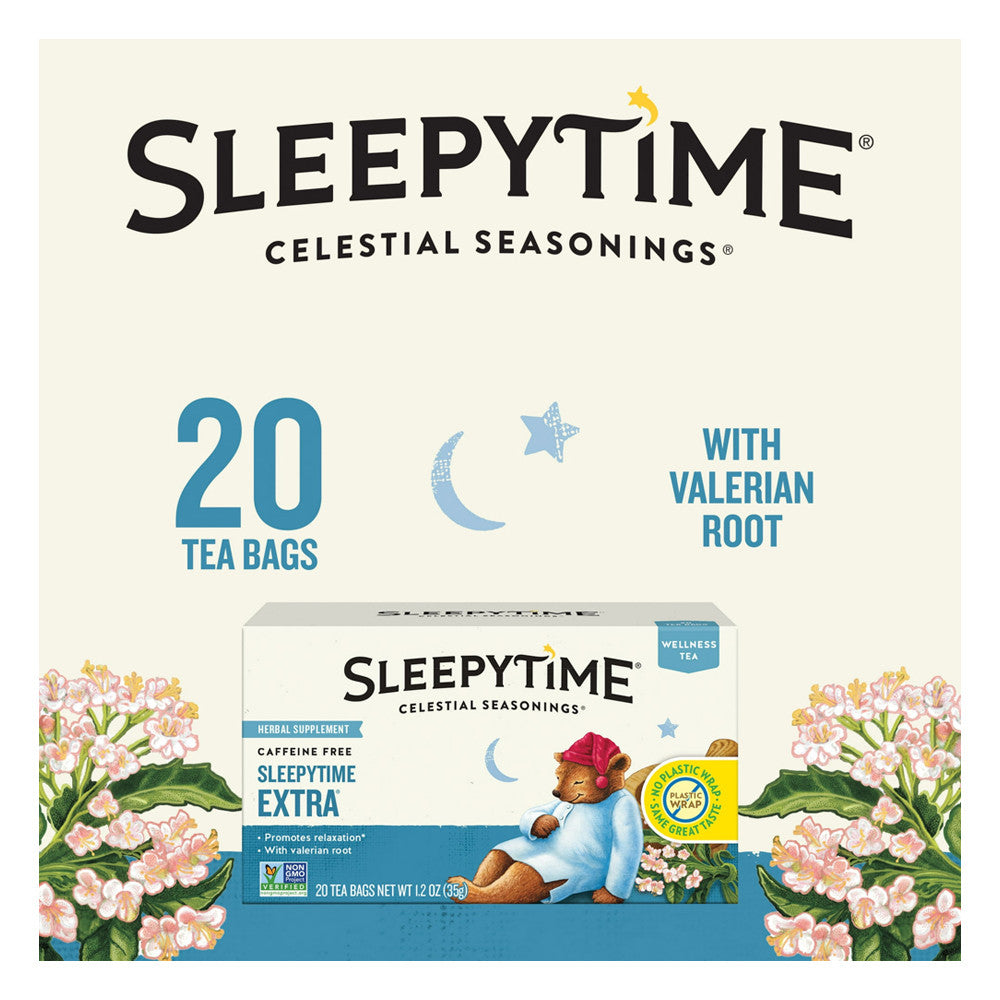 Celestial Seasonings Caffeine Free Herbal Tea, Sleepytime Extra - 20 Bags