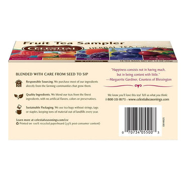 Celestial Seasonings Fruit Tea Sampler Herbal Tea, 18 Ea