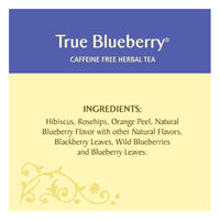 Celestial Seasoning Caffeine Free Natural Herbal Tea, True Blueberry - 20 Tea Bags
