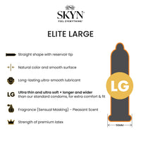 Lifestyles Skyn Non-Latex Lubricated Condoms, Large - 3 ea