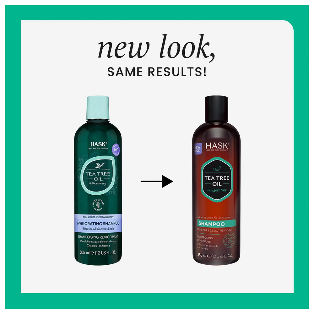 Hask Tea Tree Oil and Rosemary Scalp Care Shampoo, 12 Oz