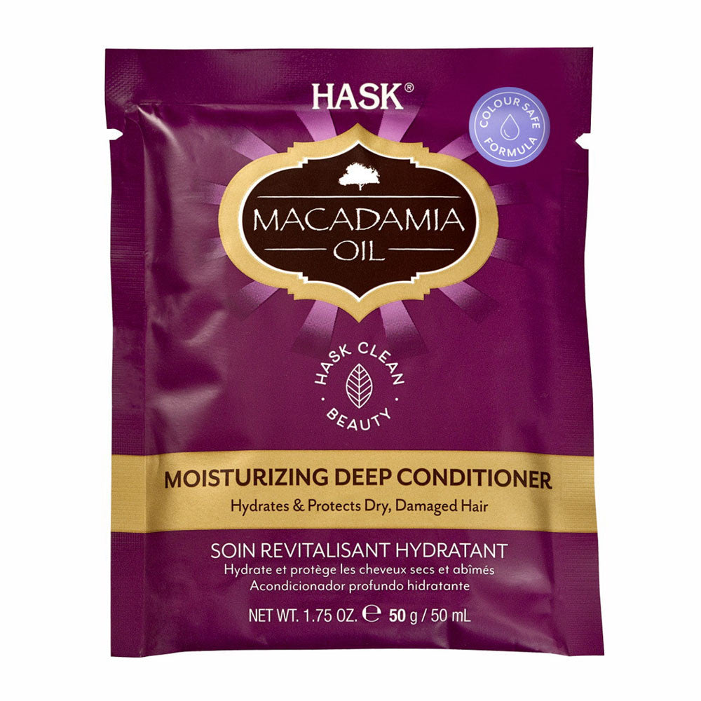 Hask Macadamia Oil, Hydrating Deep Conditioning Hair Treatment, 1.75 Oz