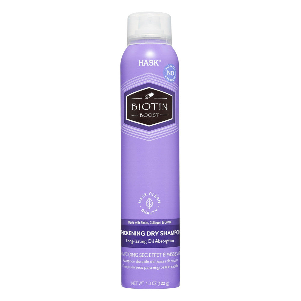 Hask Biotin Boost Thickening Volumizing Dry Shampoo with Collagen, 4.3 Oz