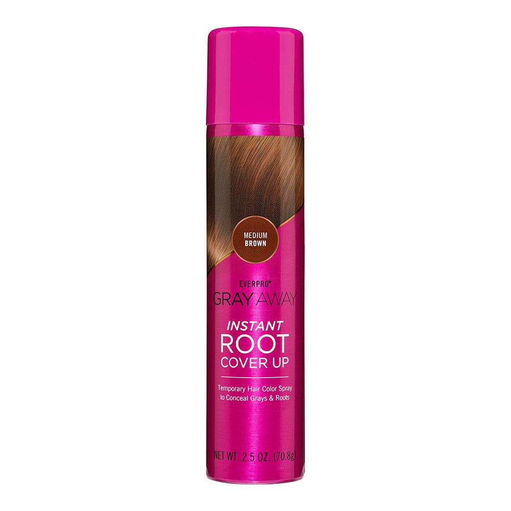 Everpro Gray Away Instant Root Cover Up Spray, Medium Brown, 2.5 Oz