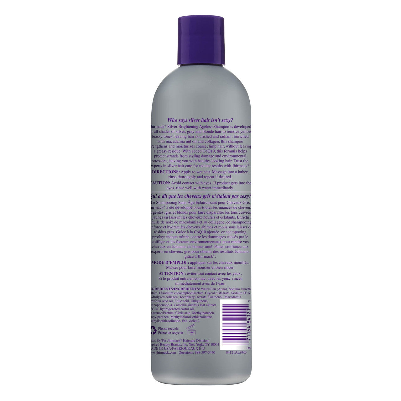 Jhirmack Silver Brightening Ageless Hair Shampoo, 12 Oz